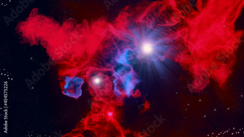 Nebula A close view of a universe with small starts and noise. Perfect for all kinds of futuristic projects - useful for backgrounds  headers  posters  flyers. Human Face Shape