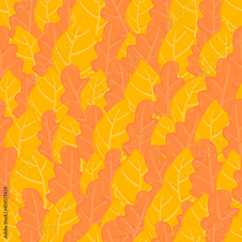 Autumn leaves. Seamless pattern. yellow and orange leaf. Scrapbook, gift wrapping paper, textiles.