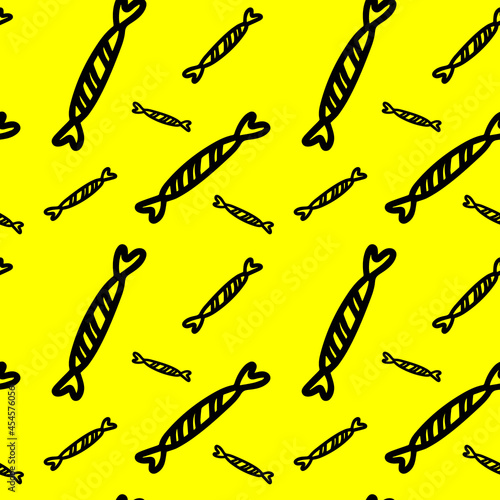 Vector halloween seamless pattern candy clipart and icon. Funny, cute illustration for seasonal design, textile, decoration kids playroom or greeting card. Hand drawn prints and doodle.