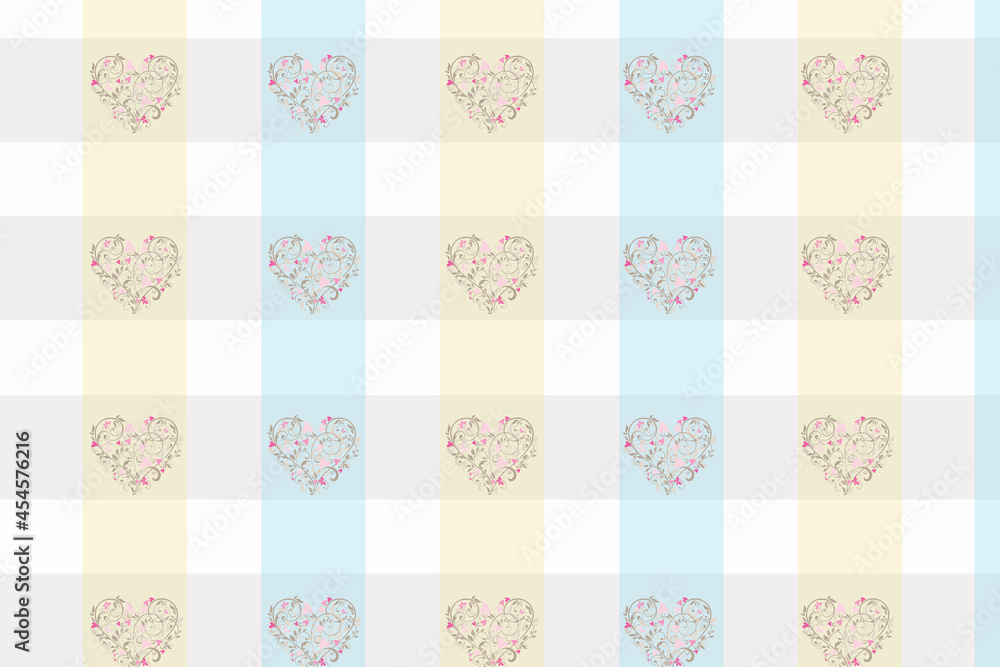 seamless pattern with hearts, background in hearts