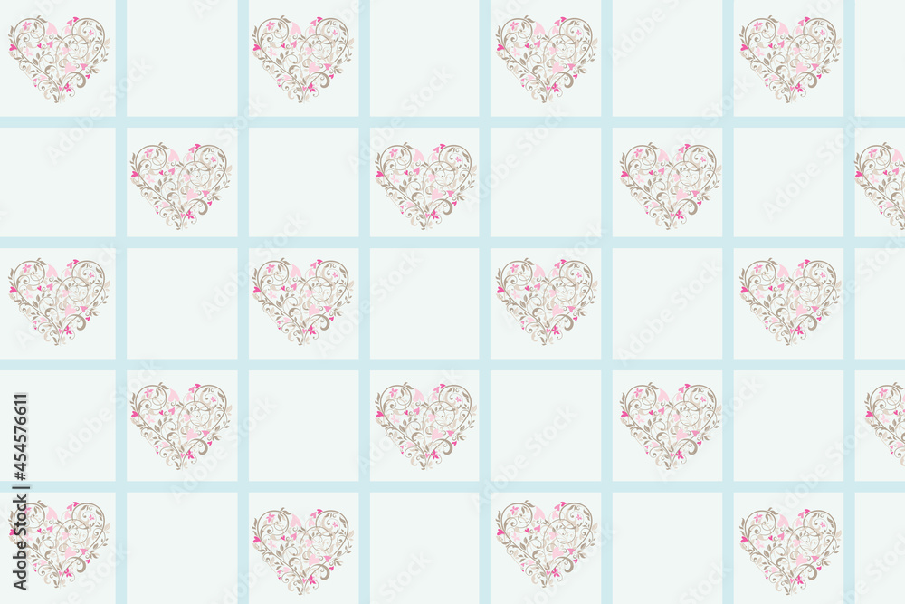 seamless pattern with hearts, background in hearts seamless pattern with hearts, background in hearts