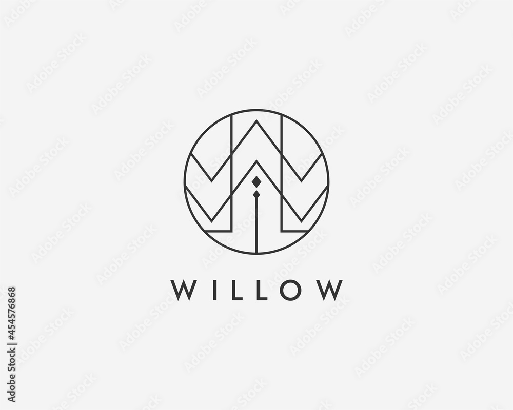 logo name Willow usable logo design for private logo, business name card web icon, social media icon logo name Willow usable logo design for private logo, business name card web icon, social media icon