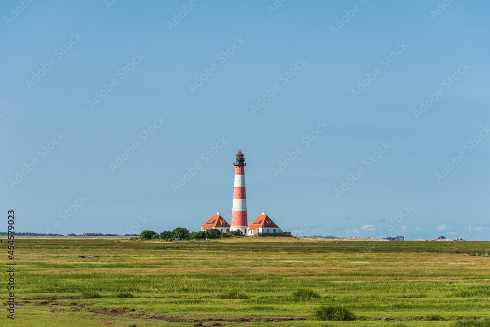 Salzwiesen vor dem Westerhever Leuchtturm Salzwiesen vor dem Westerhever Leuchtturm