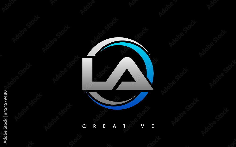 LA Letter Initial Logo Design Template Vector Illustration LA Letter Initial Logo Design Template Vector Illustration