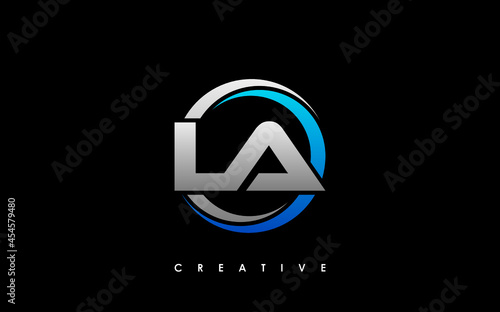 LA Letter Initial Logo Design Template Vector Illustration