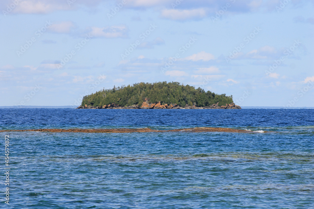 Naklejka premium Island on Lake Huron