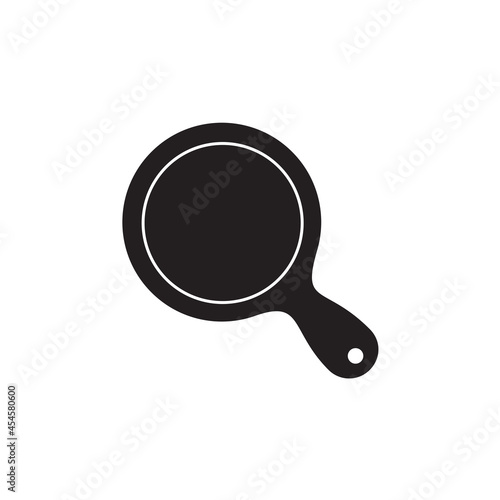 Black pizza peel silhouette logo design template