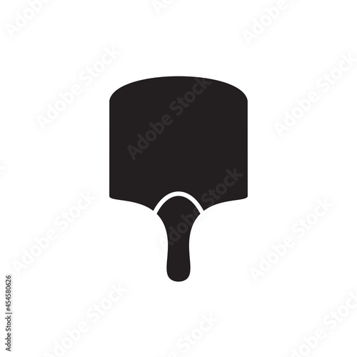 Black pizza peel silhouette logo design template