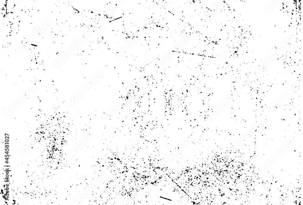 Grunge black and white pattern. Monochrome particles abstract texture. Background of cracks, scuffs, chips, stains, ink spots, lines. Dark design background surface.Grunge Texture Vector