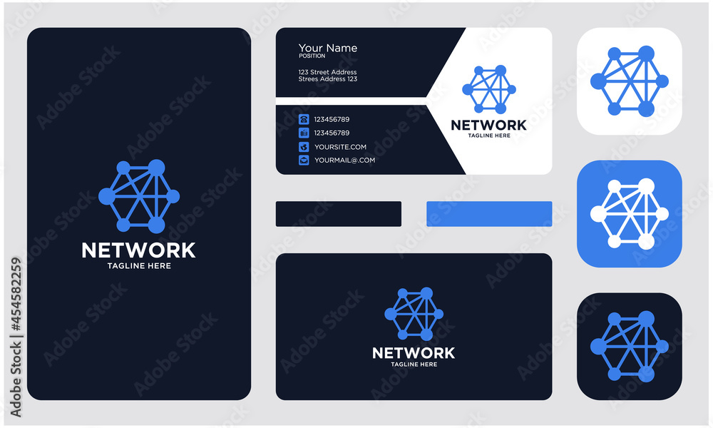 Fototapeta premium creative circle, technology, startup, finance blockchain logo template