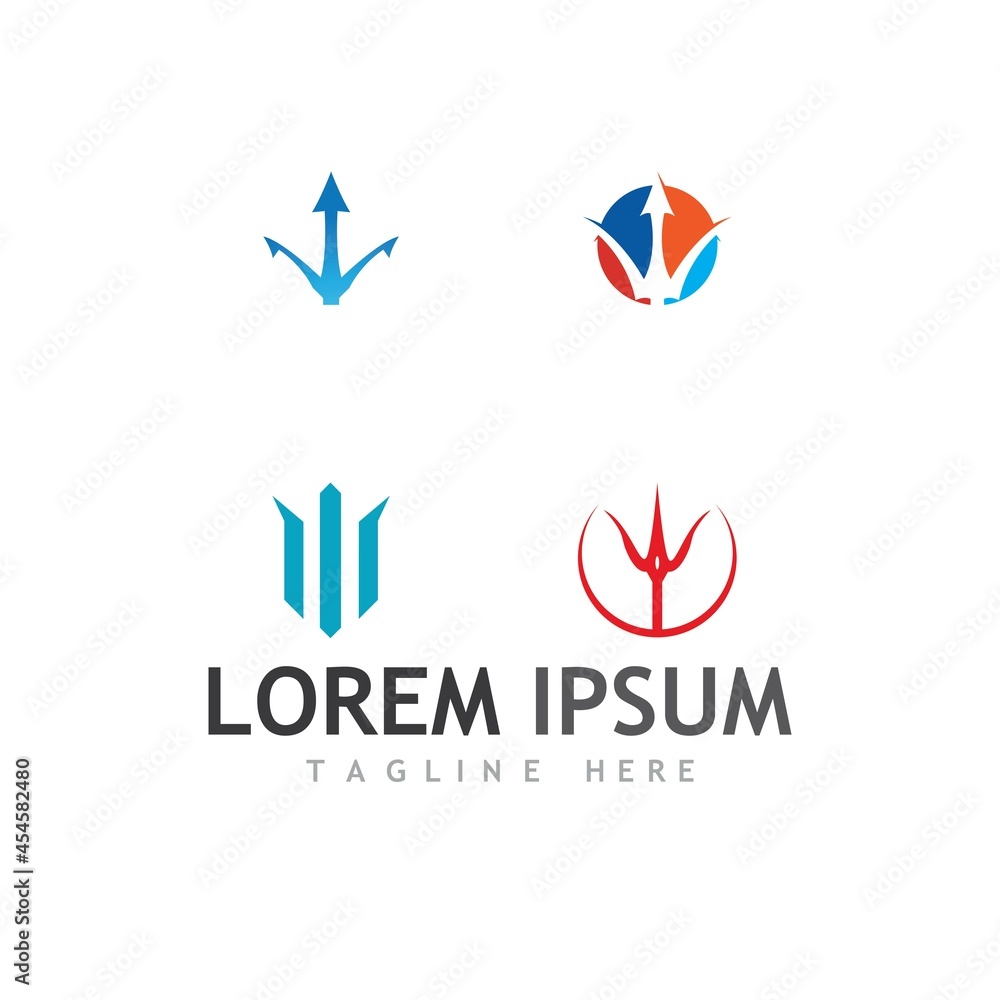 Trident Logo Template vector icon Trident Logo Template vector icon