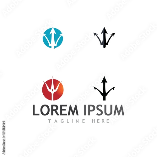 Trident Logo Template vector icon