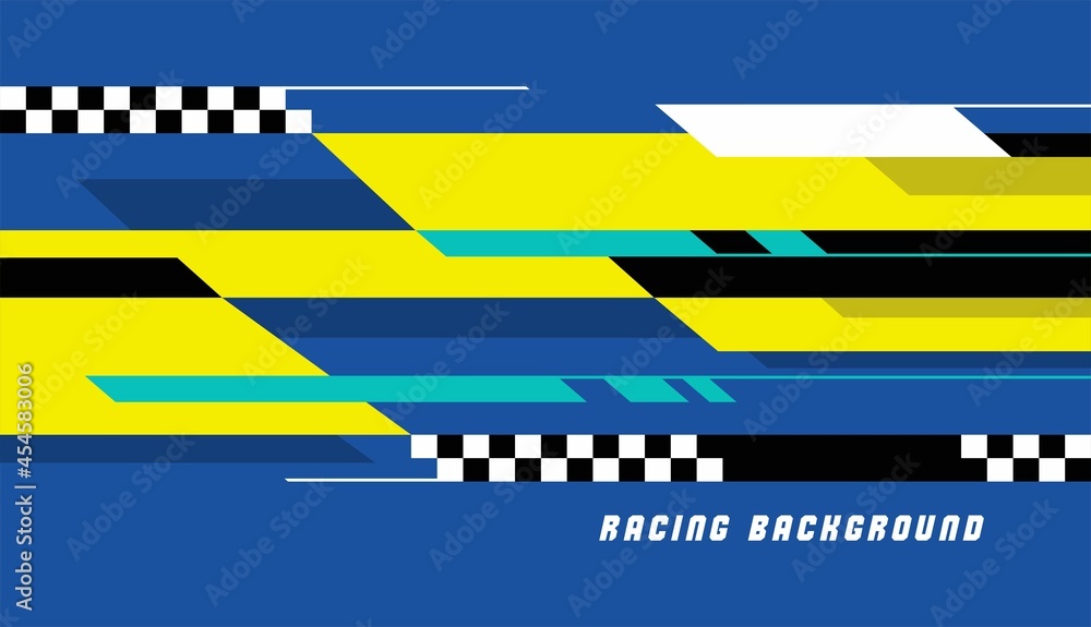 Sharp abstract background with racing style vector design template