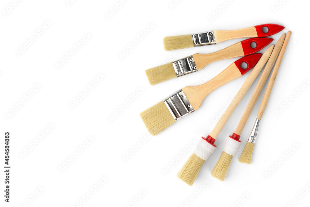 Construction paint brush isolated on white background. Construction paint brush isolated on white background.