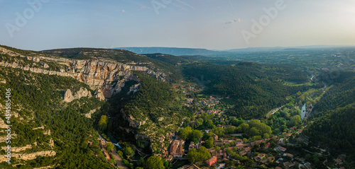 French Provence town in the hills, Fontaine-de-Vaucluse © Arkady Abovsky