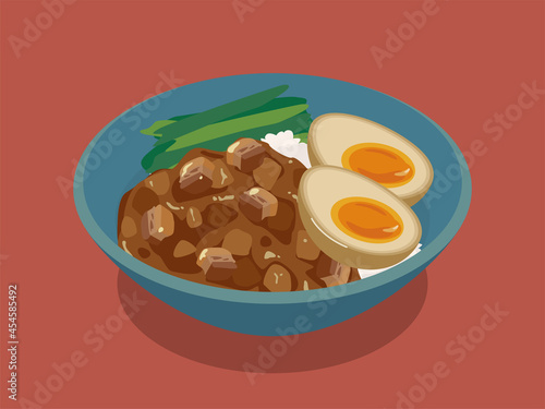 ルーロー飯のベクターイラスト素材