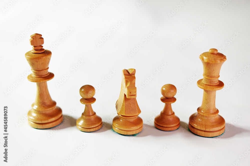 Schach Schachfiguren Damen König Bauern Springer Schach Schachfiguren Damen König Bauern Springer