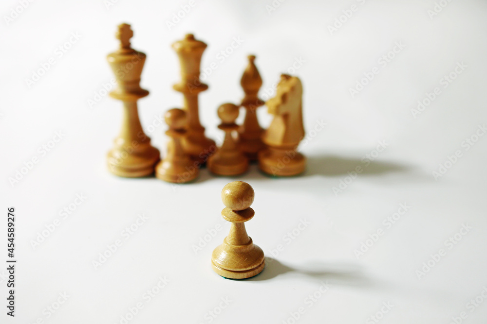 Schach Schachfiguren Bauer im Vordergrund Schach Schachfiguren Bauer im Vordergrund