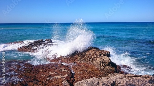 Waves breaking at the shores of Canary islands