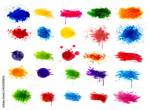 Colorful paint splatters