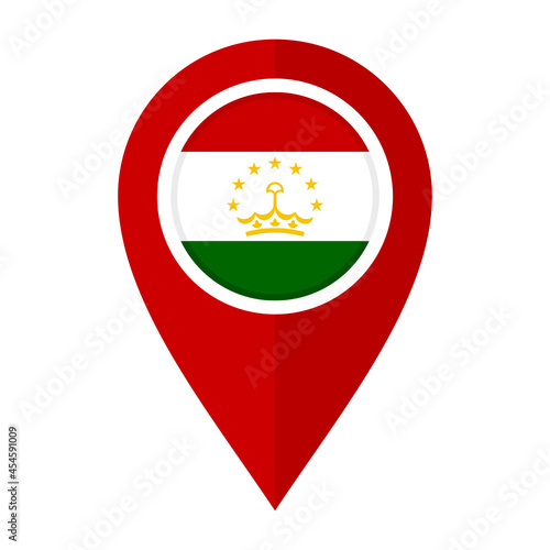 flat map marker icon with tajikistan flag isolated on white background. vector illustration Free Download flat map marker icon with tajikistan flag isolated on white background. vector illustration - GFXLoad