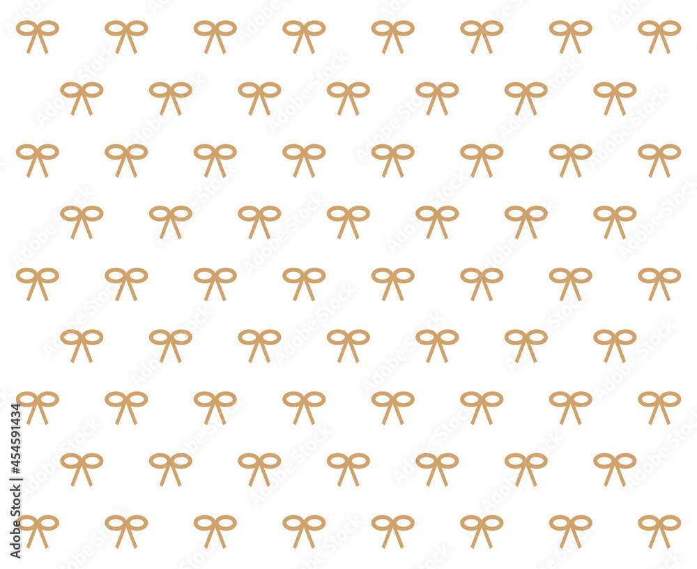 Seamless pattern with brown bows on white background, beautiful simple elements, design for decoration, wrapping paper, print, fabric or textile, cute card, art, vector illustration Seamless pattern with brown bows on white background, beautiful simple elements, design for decoration, wrapping paper, print, fabric or textile, cute card, art, vector illustration