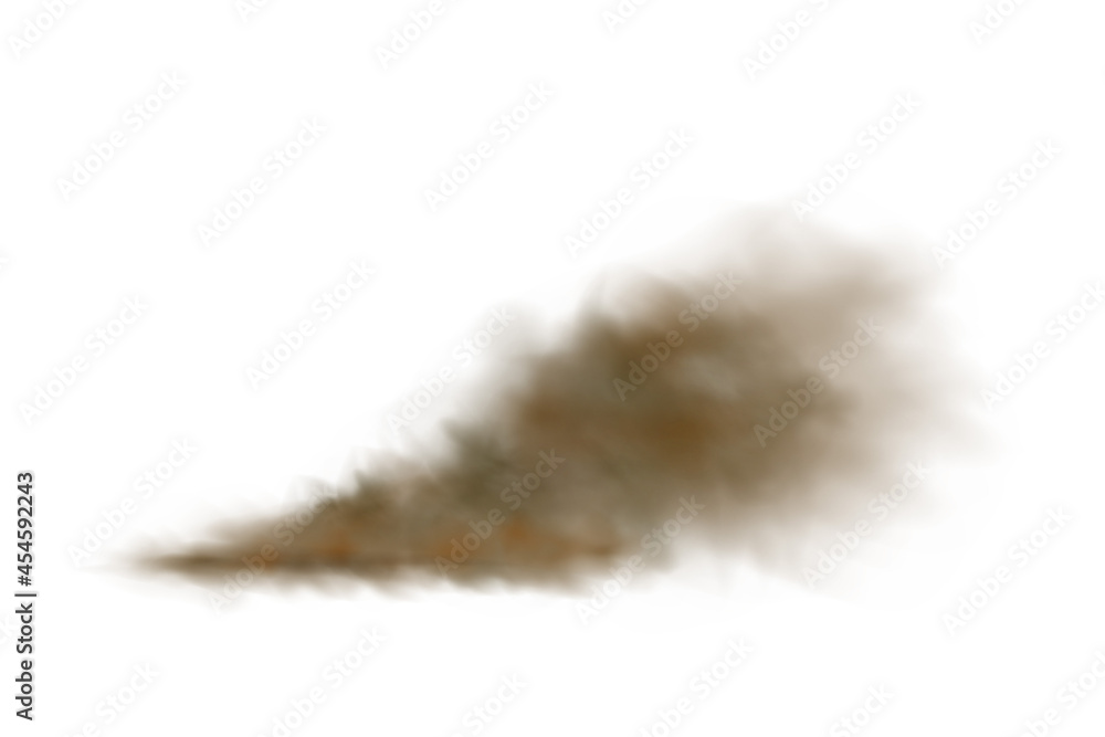 Collected Dust Vector Realistic vector isolated on transparent background.Dust cloud with ...