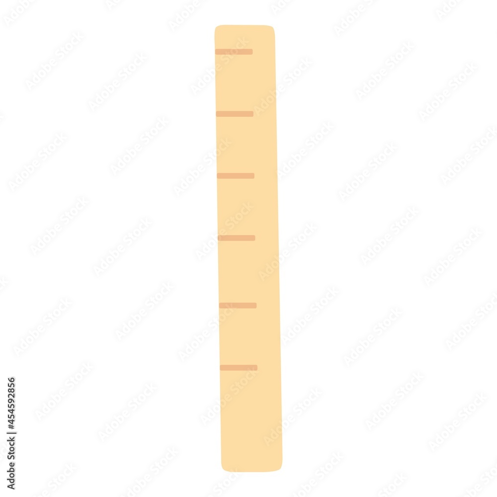 Wood ruler icon cartoon vector. Wooden cm Wood ruler icon cartoon vector. Wooden cm