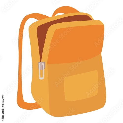 Textile school backpack icon cartoon vector. Bag pack