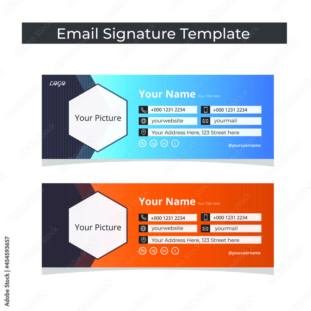 Creative and Unique Email Signature Design Template