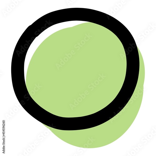 Doodle circle icon outline hand drawn vector. Roung sketch