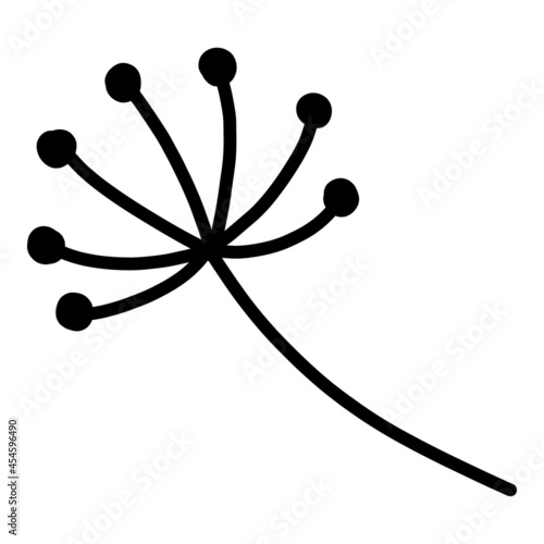 Berry plant icon outline hand drawn vector. Fruit tree food