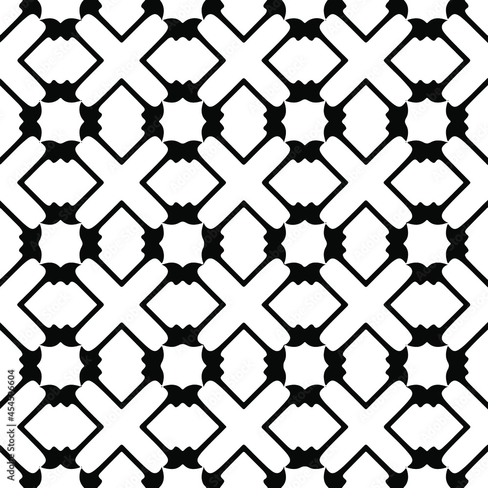 eamless vector pattern in geometric ornamental style. Black and white pattern. eamless vector pattern in geometric ornamental style. Black and white pattern.