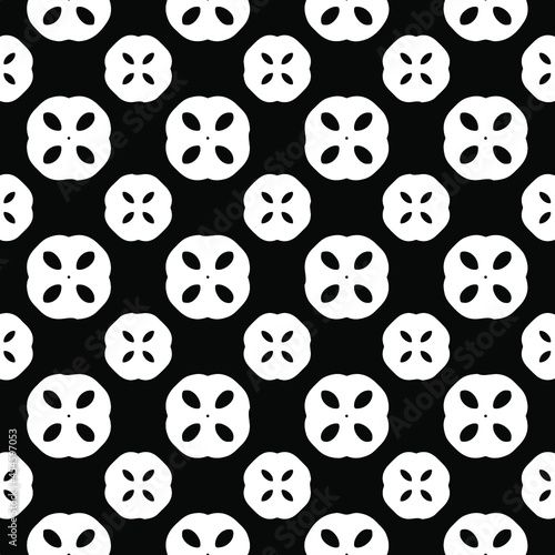 floral seamless pattern background.Geometric ornament for wallpapers and backgrounds. Black and white pattern.