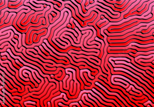 Abstract background with optical illusion generative pattern and vibrant fluid psychedelic colors