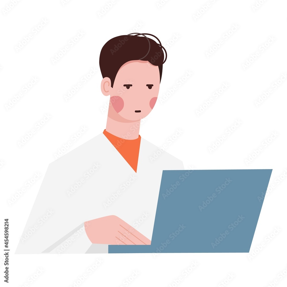 Lab scientist icon cartoon vector. Laboratory research test Lab scientist icon cartoon vector. Laboratory research test