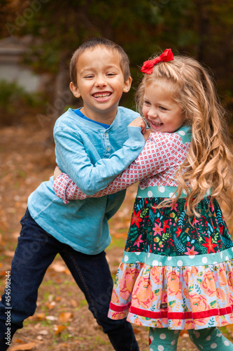 Brother and sister fighting
