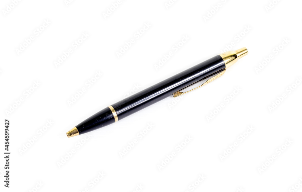 old luxury pen black white background isolated old luxury pen black white background isolated