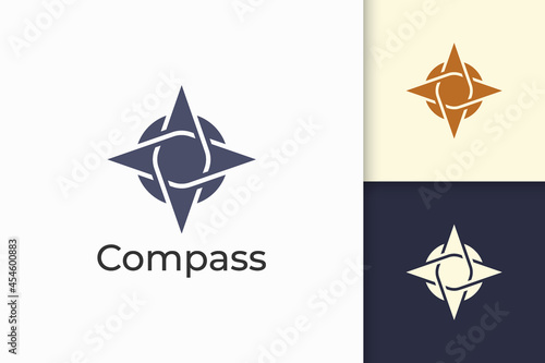 Compass logo in modern and abstract shape for tech company