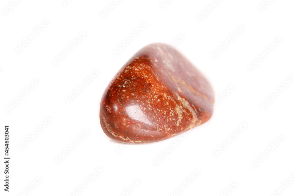 Macro mineral stone jasper on a white background Macro mineral stone jasper on a white background