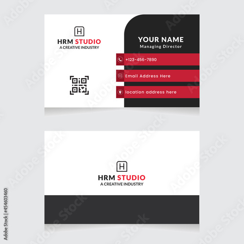 Creative And Clean Corporate Business Card Template. Vector illustration Stationery Double-Sided Design Template.