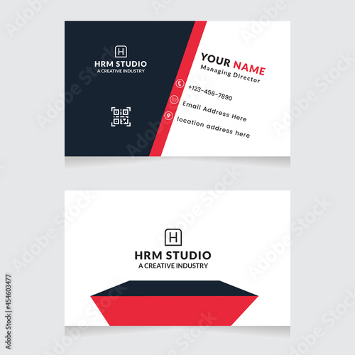 Creative And Clean Corporate Business Card Template. Vector illustration Stationery Double-Sided Design Template.