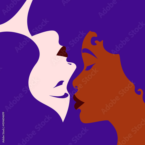 diversity of love - gay couple looking at each other closely
