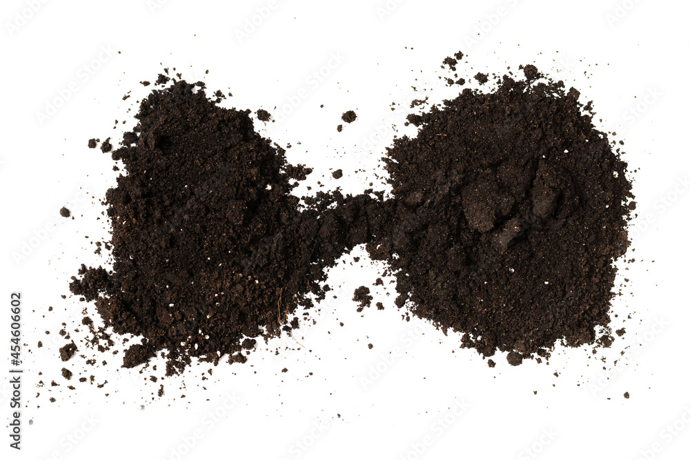 Black land for plant isolated on white background. Black land for plant isolated on white background.