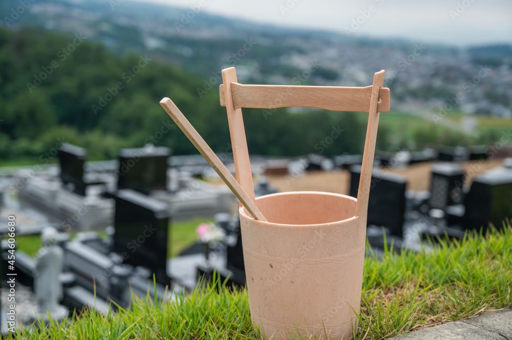 お墓参り 手桶セット Stock Photo Adobe Stock