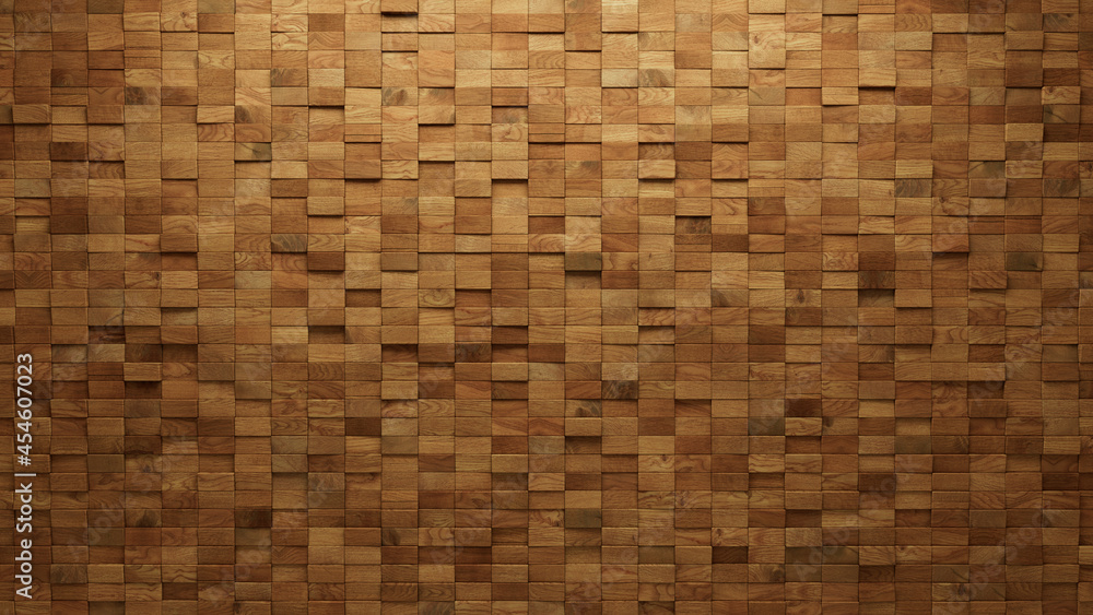 3D Tiles arranged to create a Soft sheen wall. Wood, Natural Background formed from Rectangular blocks. 3D Render 3D Tiles arranged to create a Soft sheen wall. Wood, Natural Background formed from Rectangular blocks. 3D Render