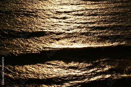 golden sea at sunset