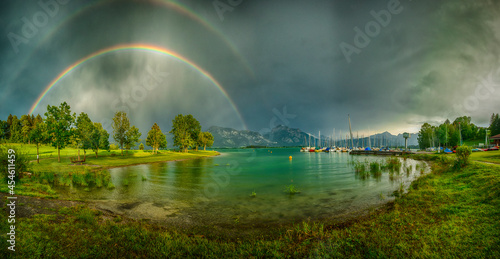 Regenbogen über dem Forggensee in Füssen
