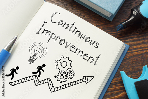 Continuous Improvement is shown on the business photo photo