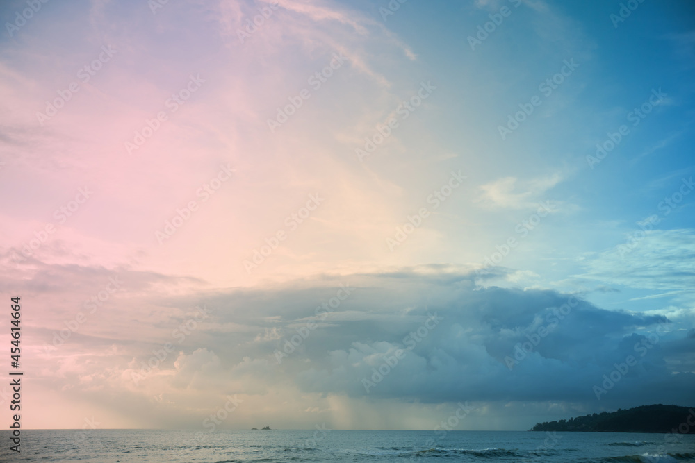 sunset on the beach.clouds over the sea sunset on the beach.clouds over the sea